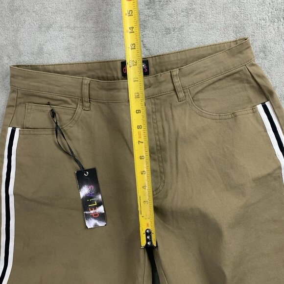 dELiA’s by Dolls Kill Pant Women XL Khaki Chasing Pavements Wide Leg Y2K Grunge - Picture 9 of 16